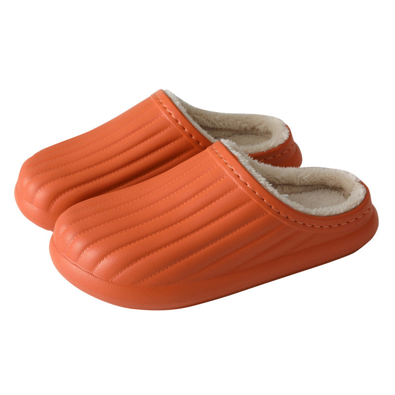 Wholesale New EVA Autumn and Winter Outer Wear Plush Warm Waterproof Thick-soled Anti-slip Cotton Slippers